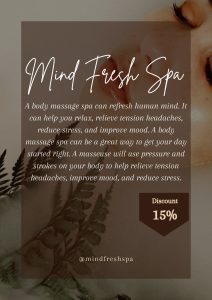 Mind Fresh Spa Discount for Body Massage